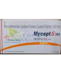 Mycept-S 360 (Generic CellCept / Myfortic) 360mg 